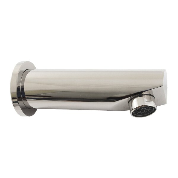 Tub Faucet Spout with Flange, Polished Nickel